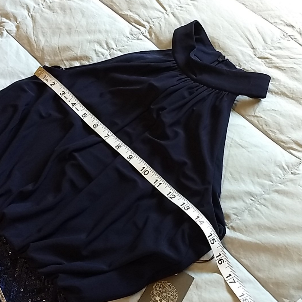 Vince Camuto Navy Blue Sequin Dress (Perfect cocktail attire) - Picture 9 of 13